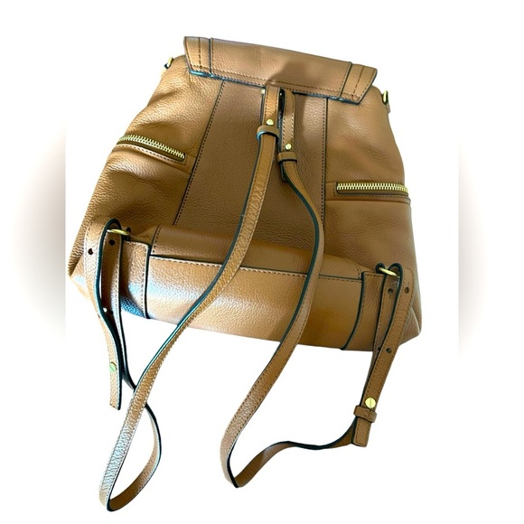 CHLOE bag | See by Chloe brown pebbled leather backpack purse with gold hardware - Picture 11 of 11